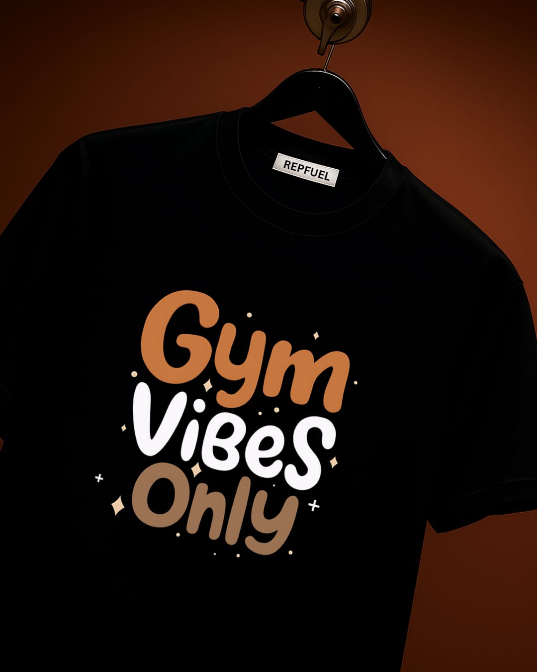 GYM VIBES ONLY Regular Fit Tees