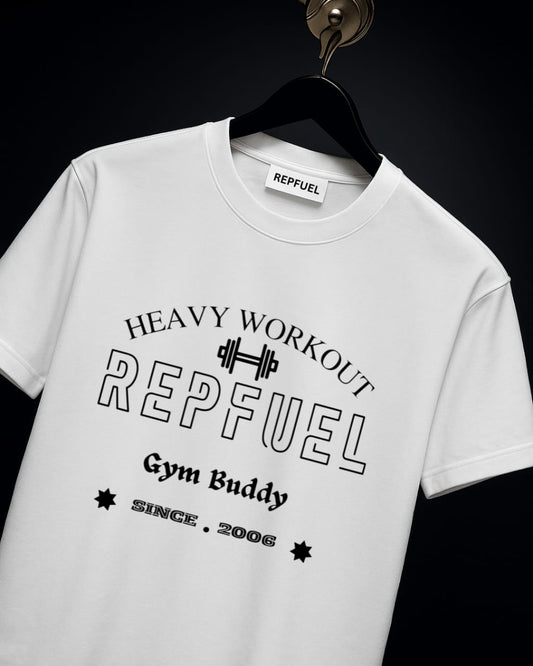 HEAVY WORKOUT Unisex Terry Oversized Tee