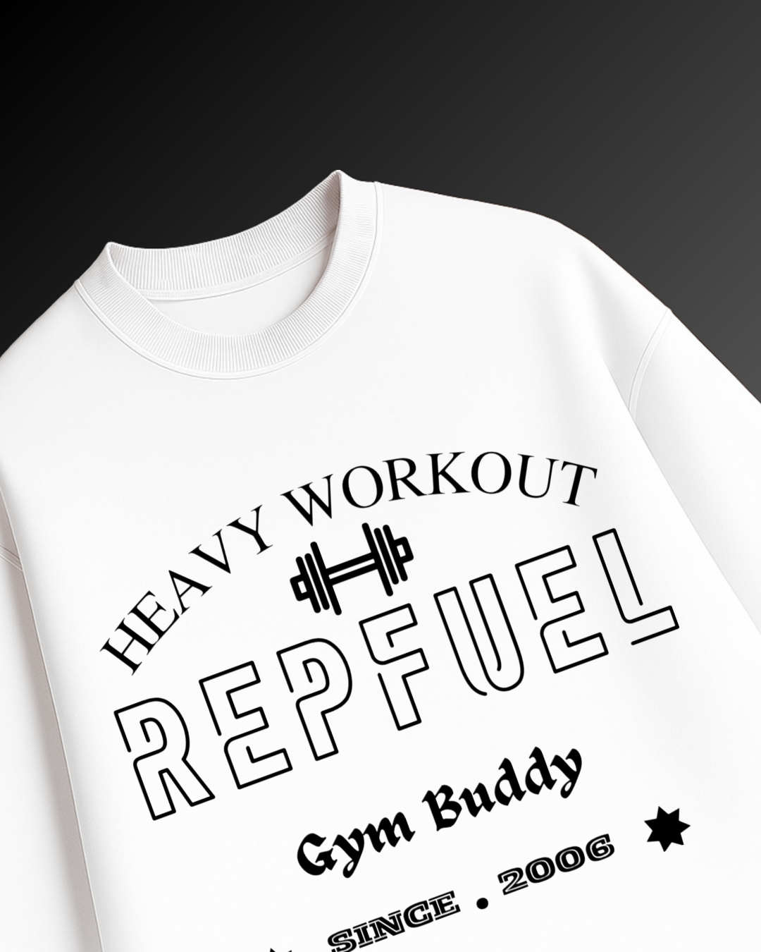 HEAVY WORKOUT Unisex Terry Oversized Tee