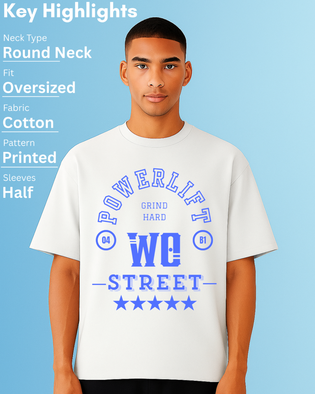 POWERLIFT Unisex Terry Oversized Tee