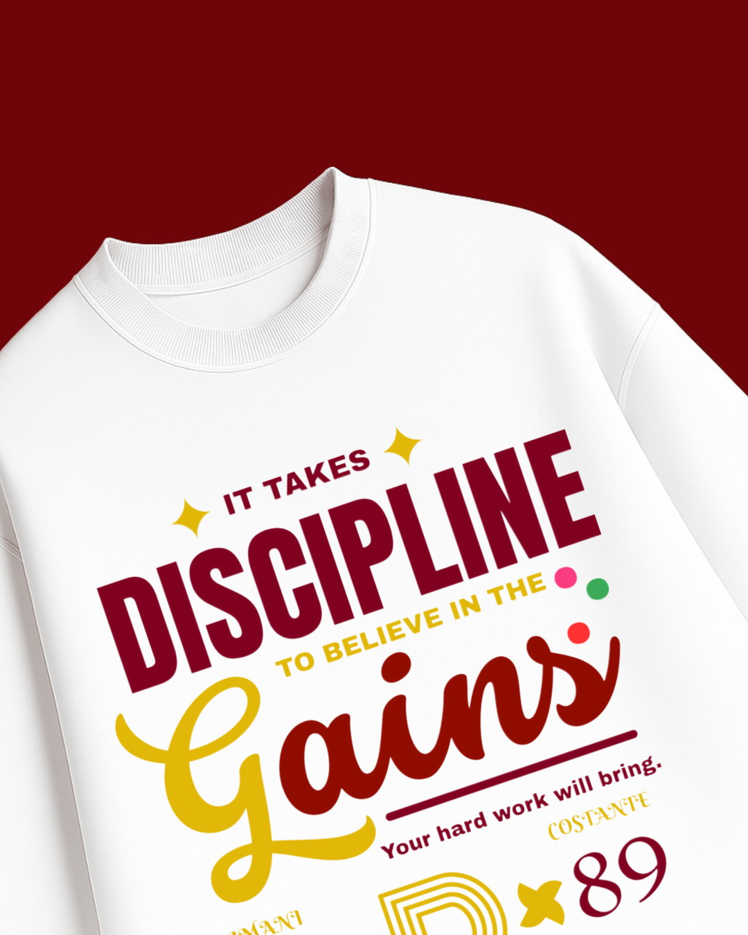 DISCIPLINE Unisex Terry Oversized Tee