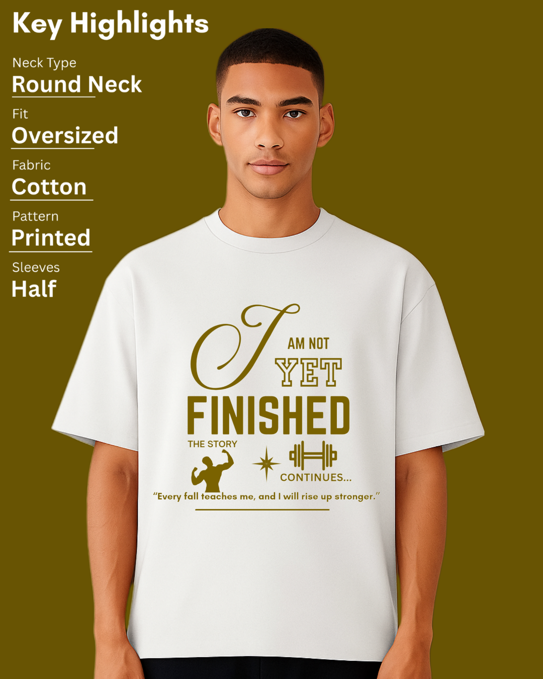 NOT FINISHED Unisex Terry Oversized Tee