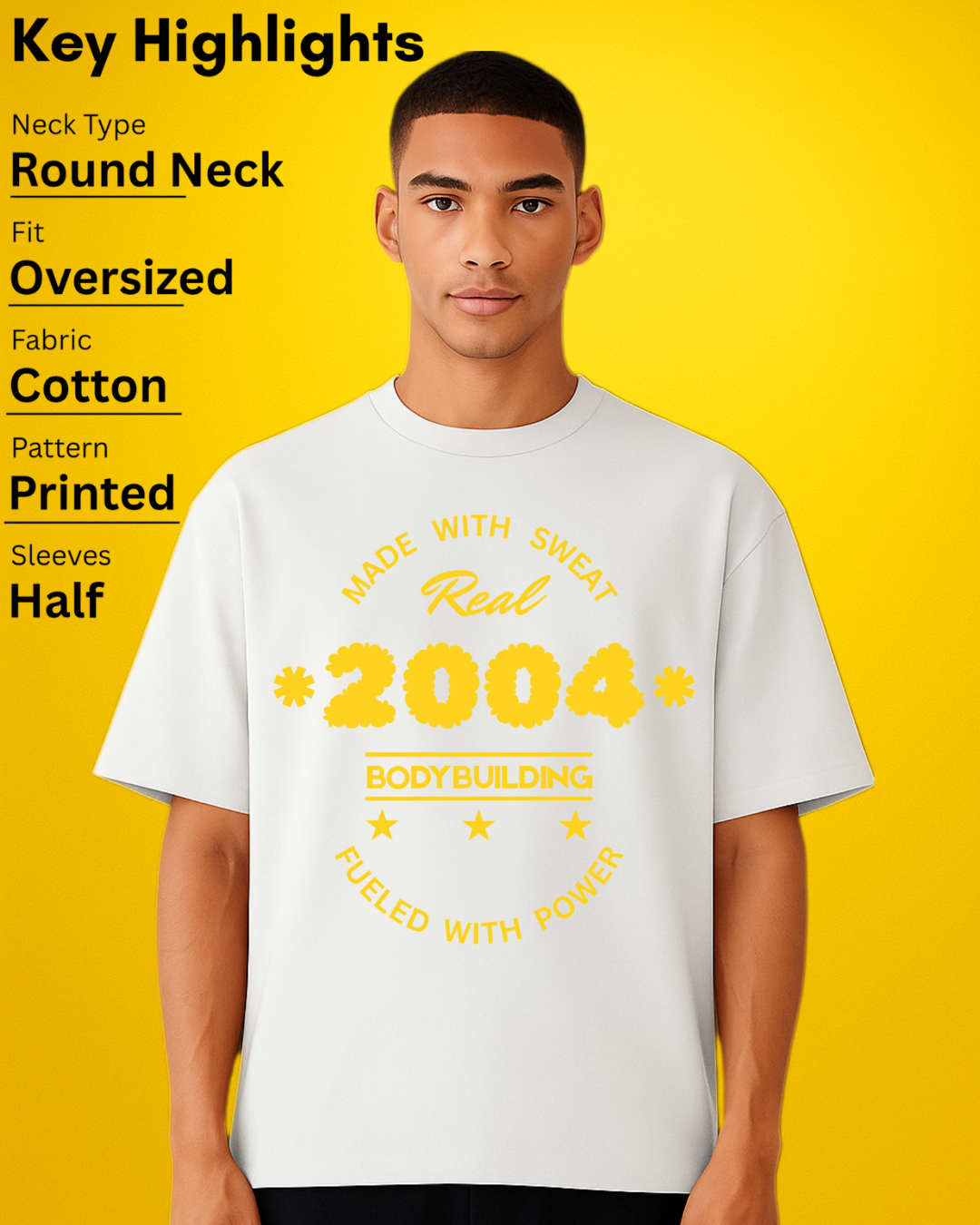 BODYBUILDING Unisex Terry Oversized Tee