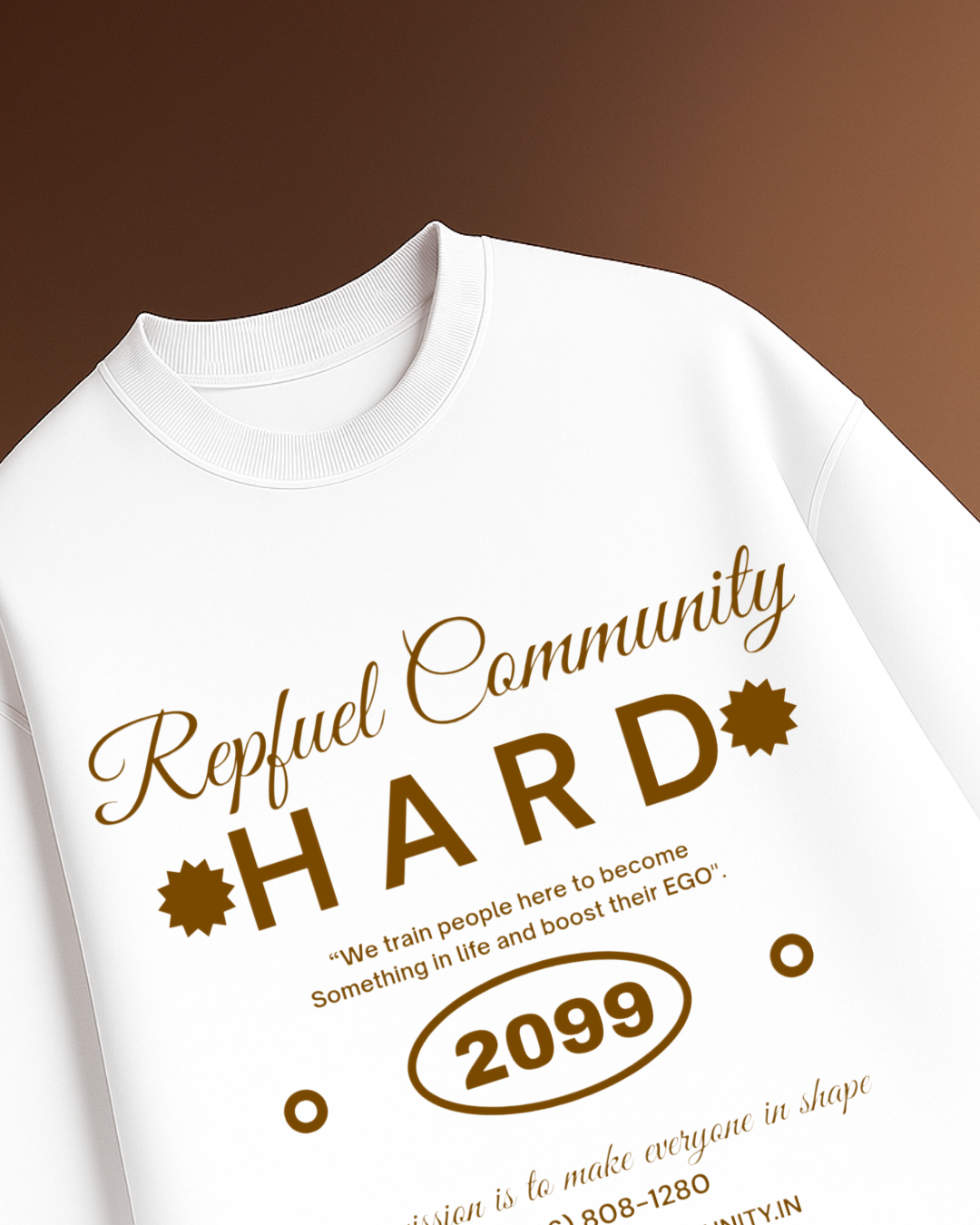 REPFUEL COMMUNITY Unisex Terry Oversized Tee