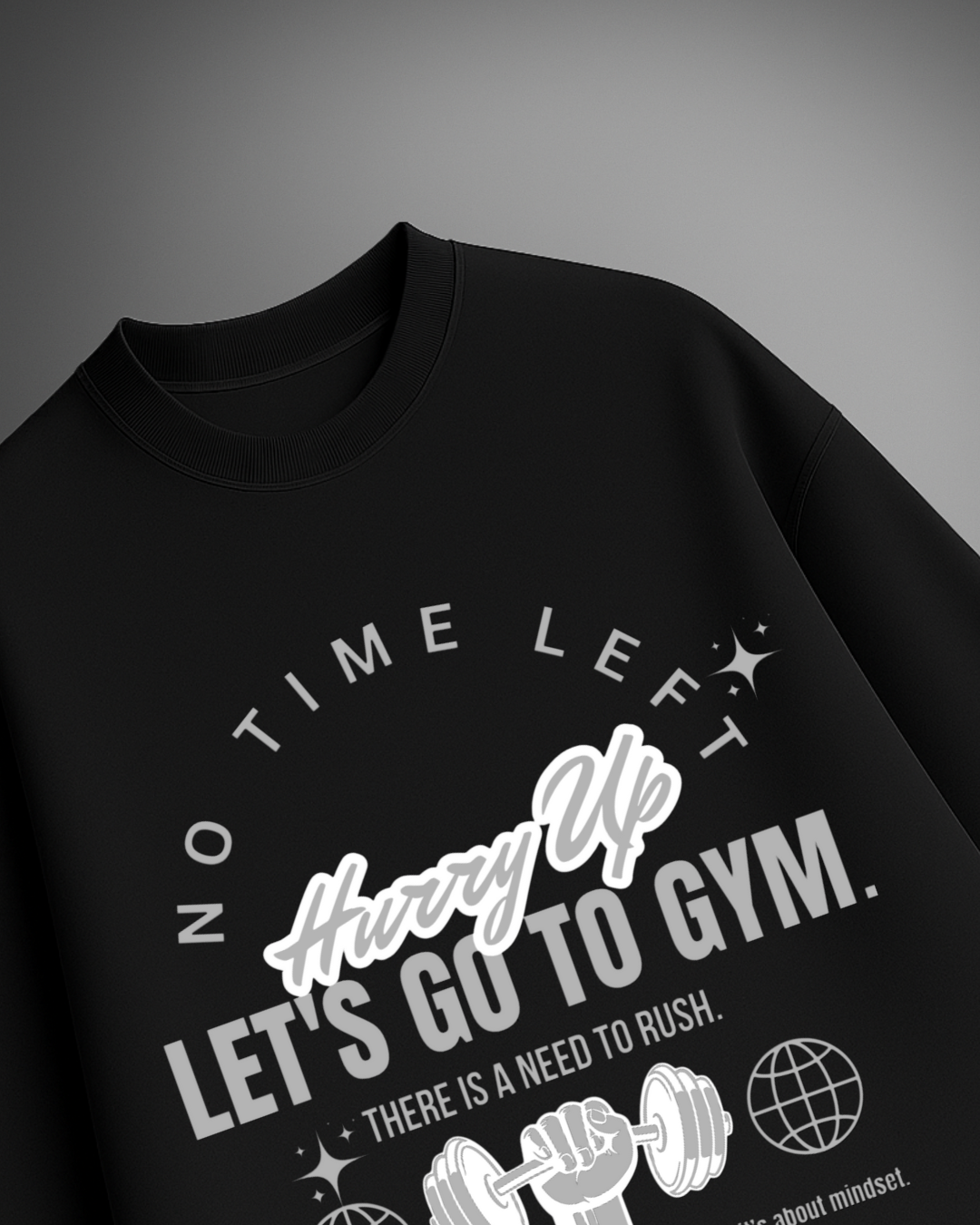 HURRY UP Unisex Terry Oversized Tee