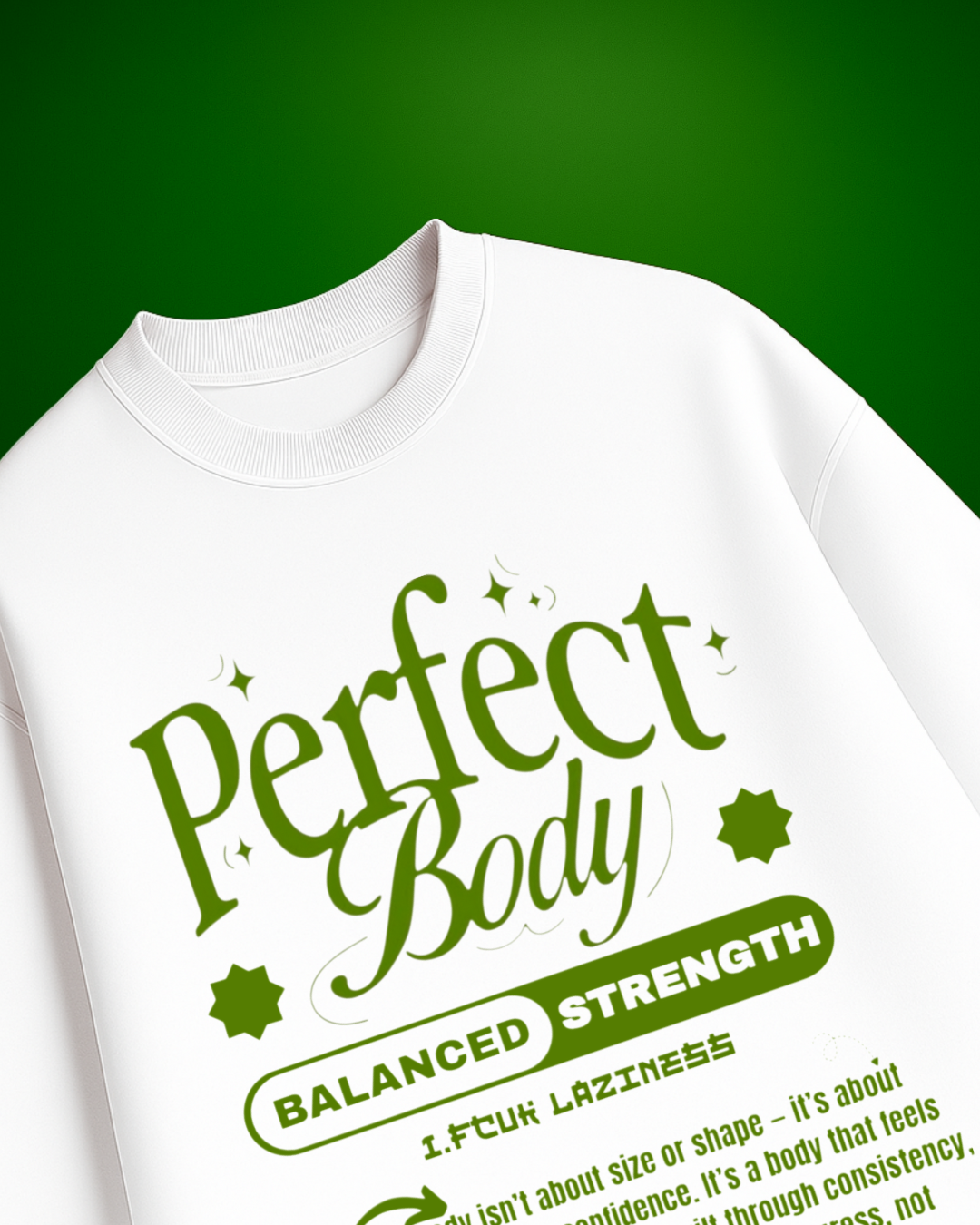 PERFECT BODY Unisex Terry Oversized Tee