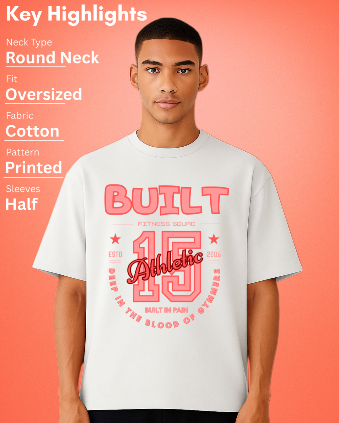 BUILT Unisex Terry Oversized Tee