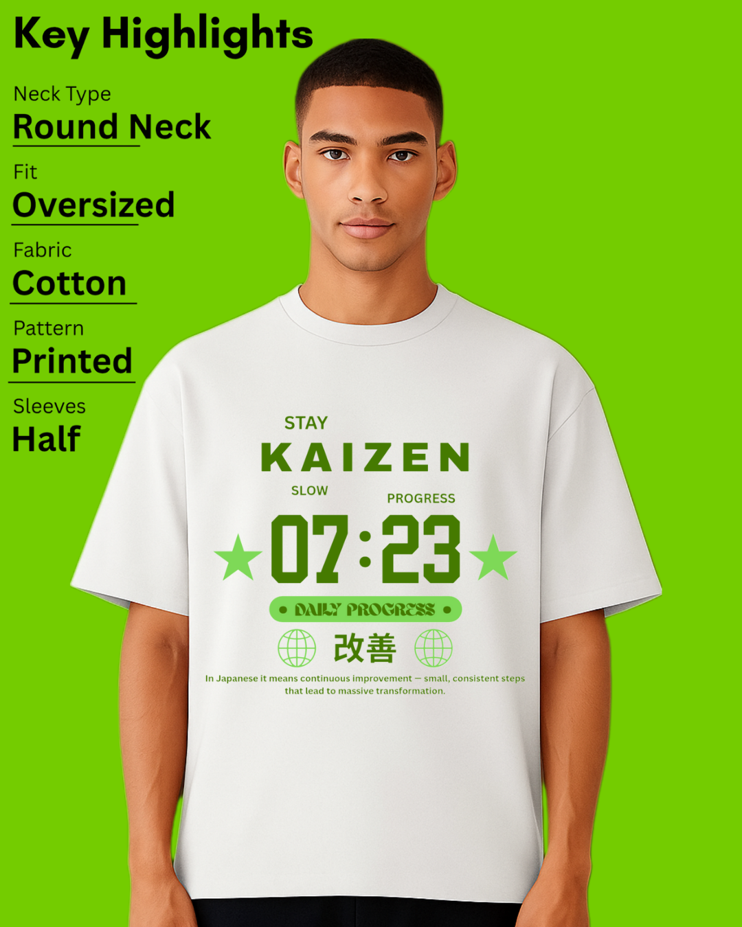 KAIZEN Unisex Terry Oversized Tee
