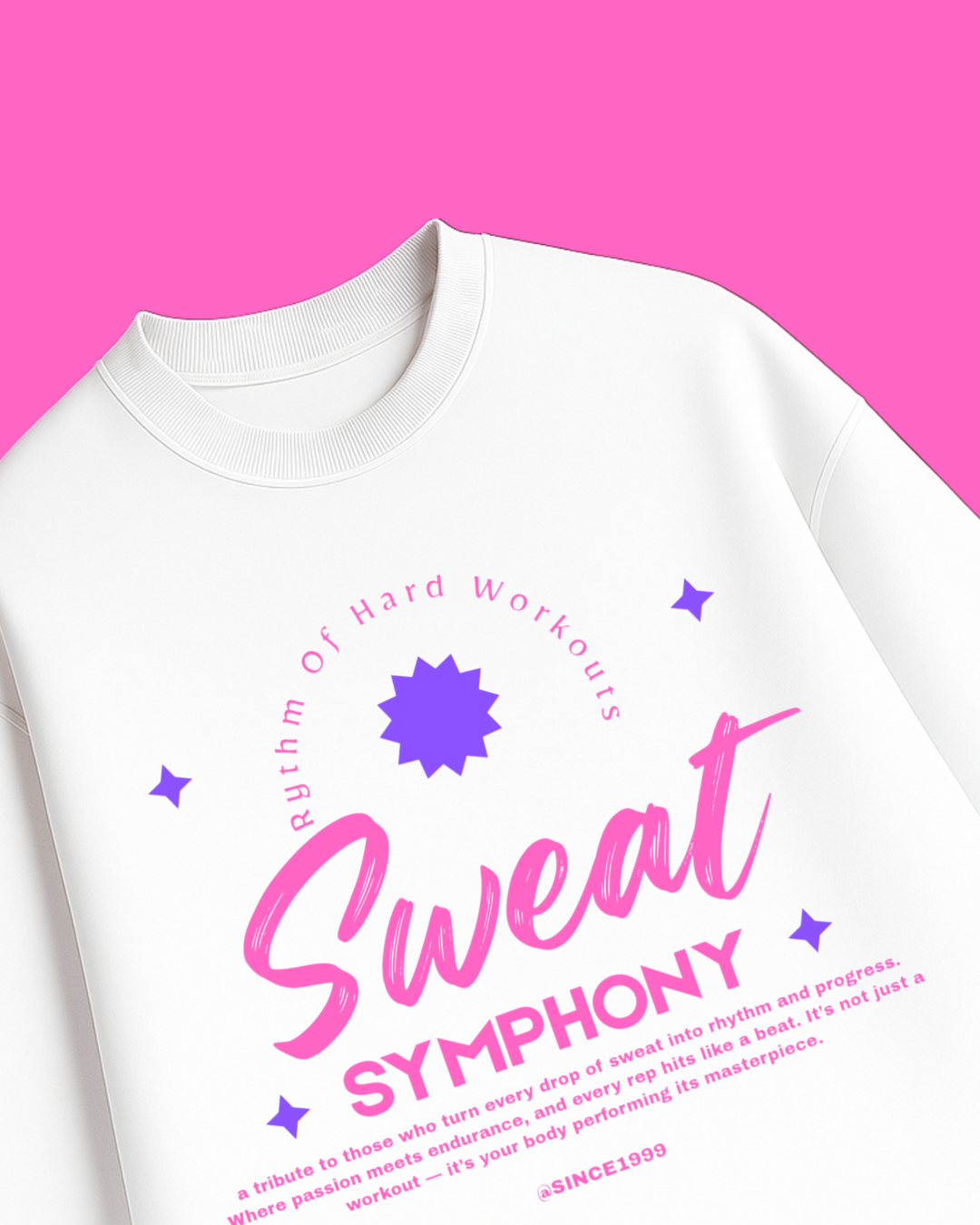 SWEAT SYMPHONY Unisex Terry Oversized Tee