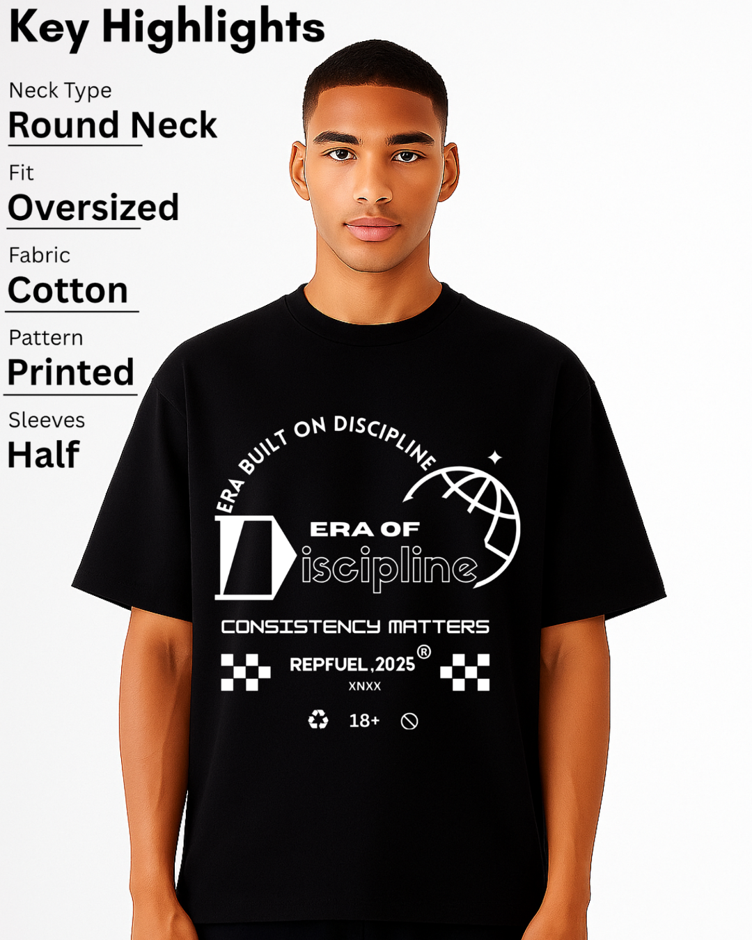 ERA OF DISCIPLINE Unisex Terry Oversized Tee