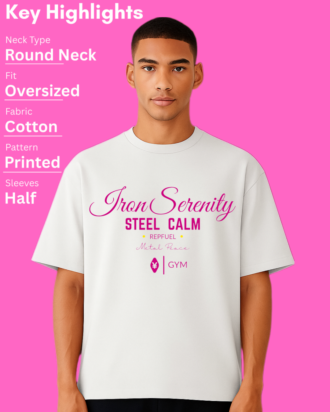 IRON SERENITY Unisex Terry Oversized Tee