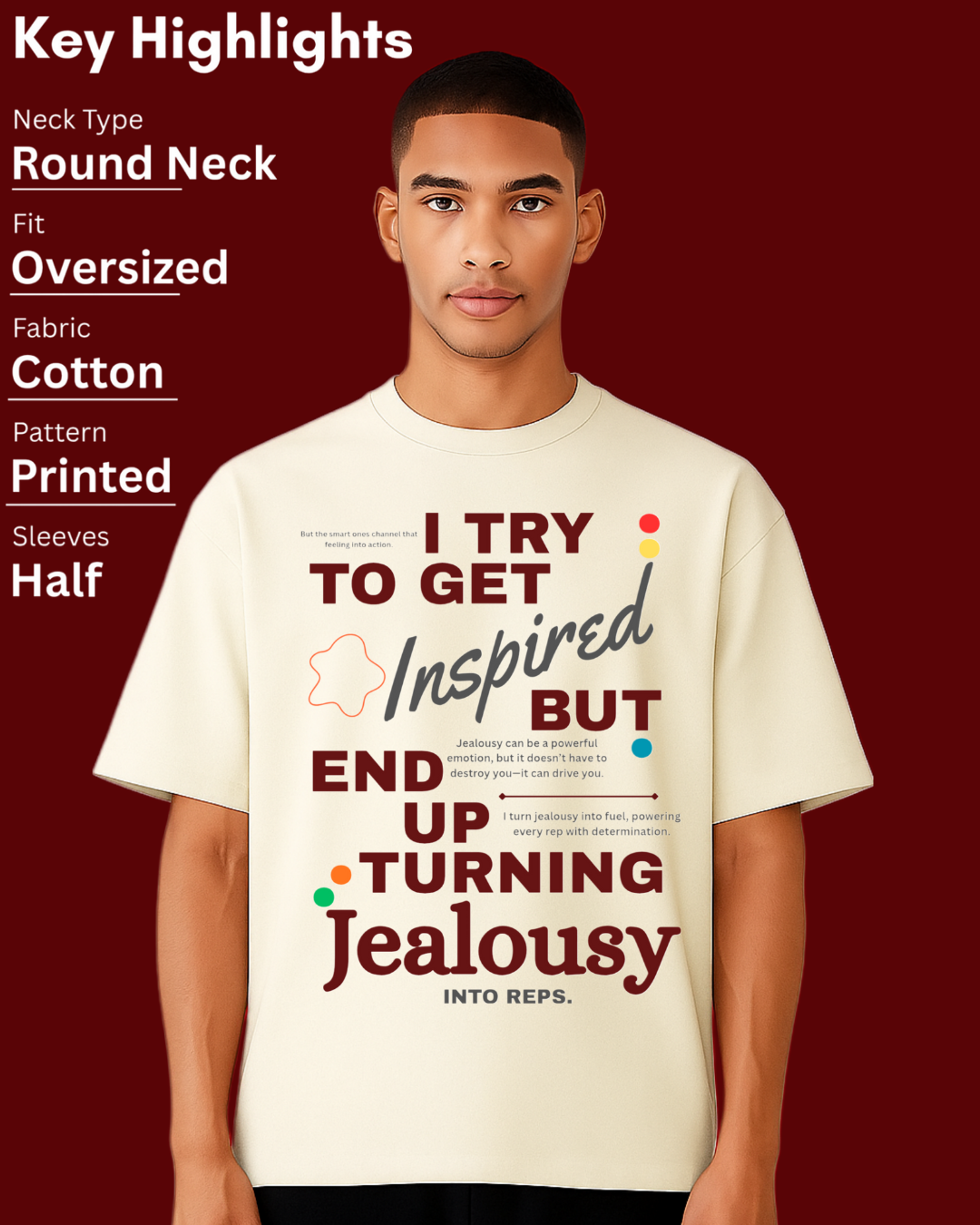 JEALOUSY Unisex Terry Oversized Tee