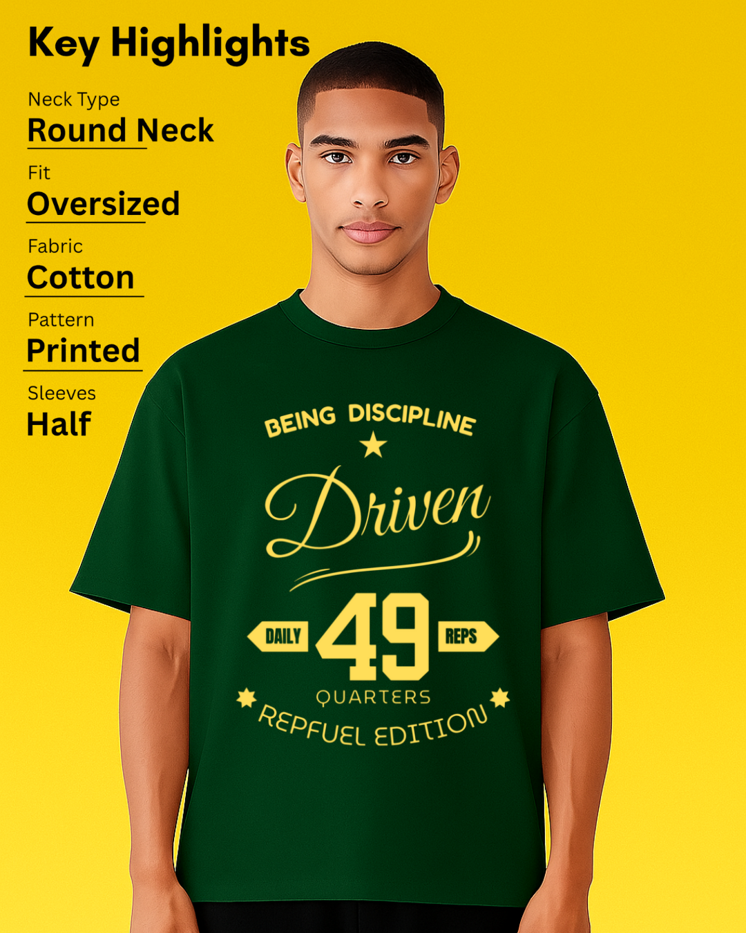 BEING DISCIPLINE Unisex Terry Oversized Tee