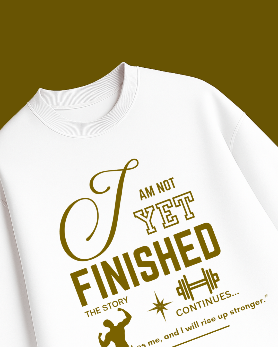 NOT FINISHED Unisex Terry Oversized Tee