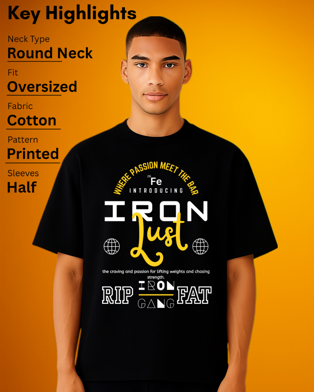 IRON LUST Unisex Terry Oversized Tee