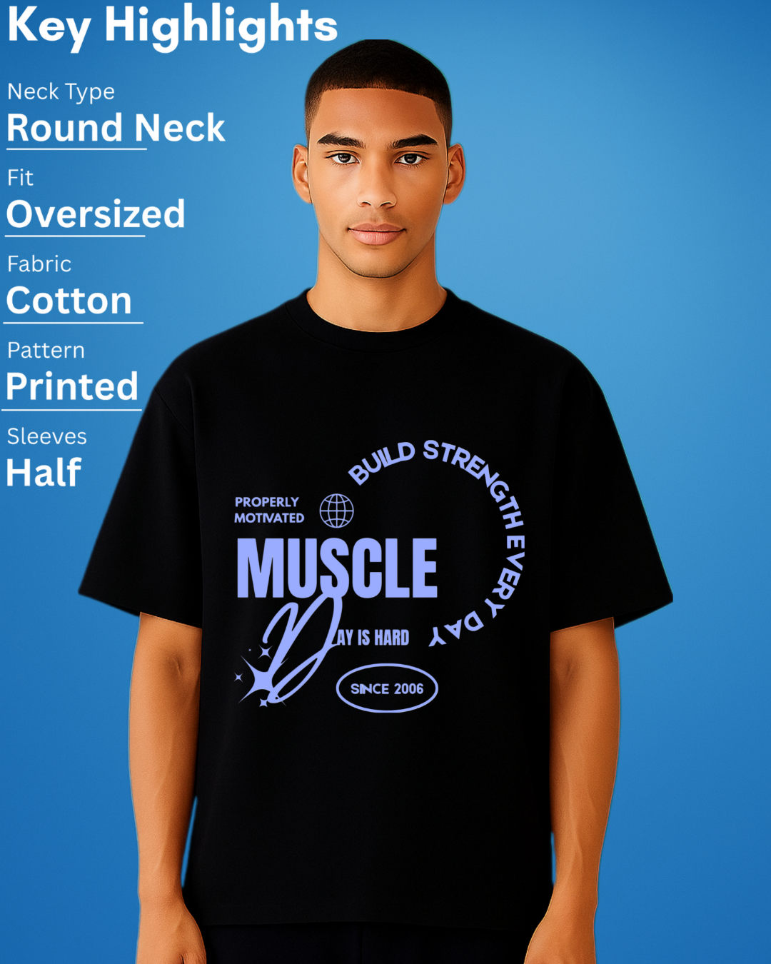 MUSCLE Unisex Terry Oversized Tee