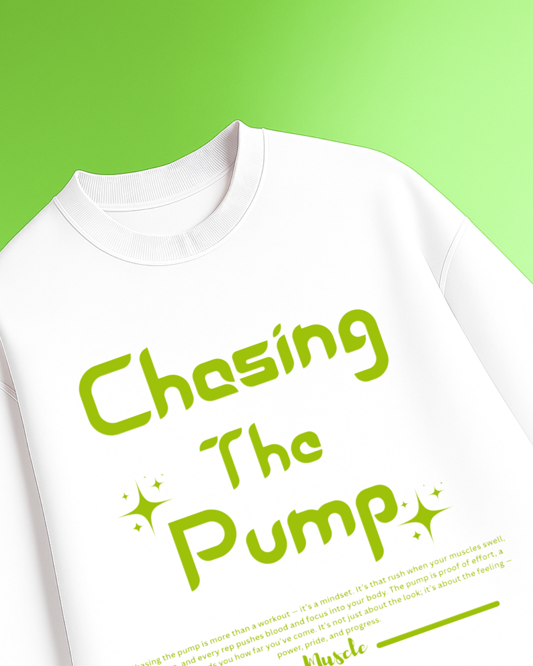 CHASE THE PUMP Unisex Terry Oversized Tee