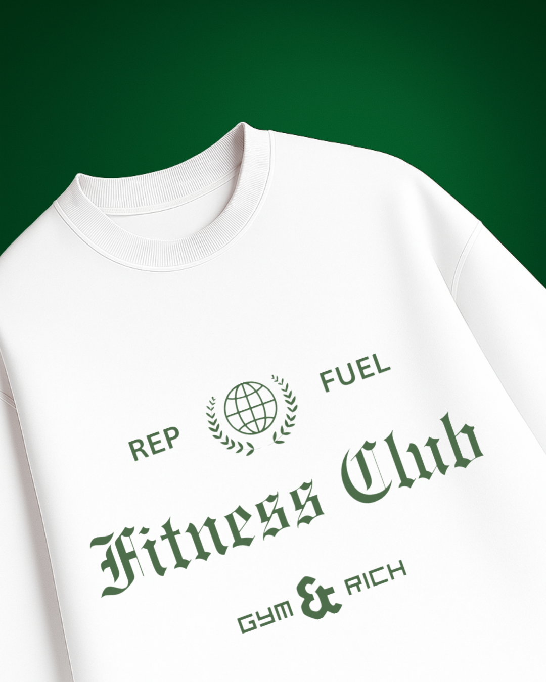FITNESS CLUB Unisex Terry Oversized Tee